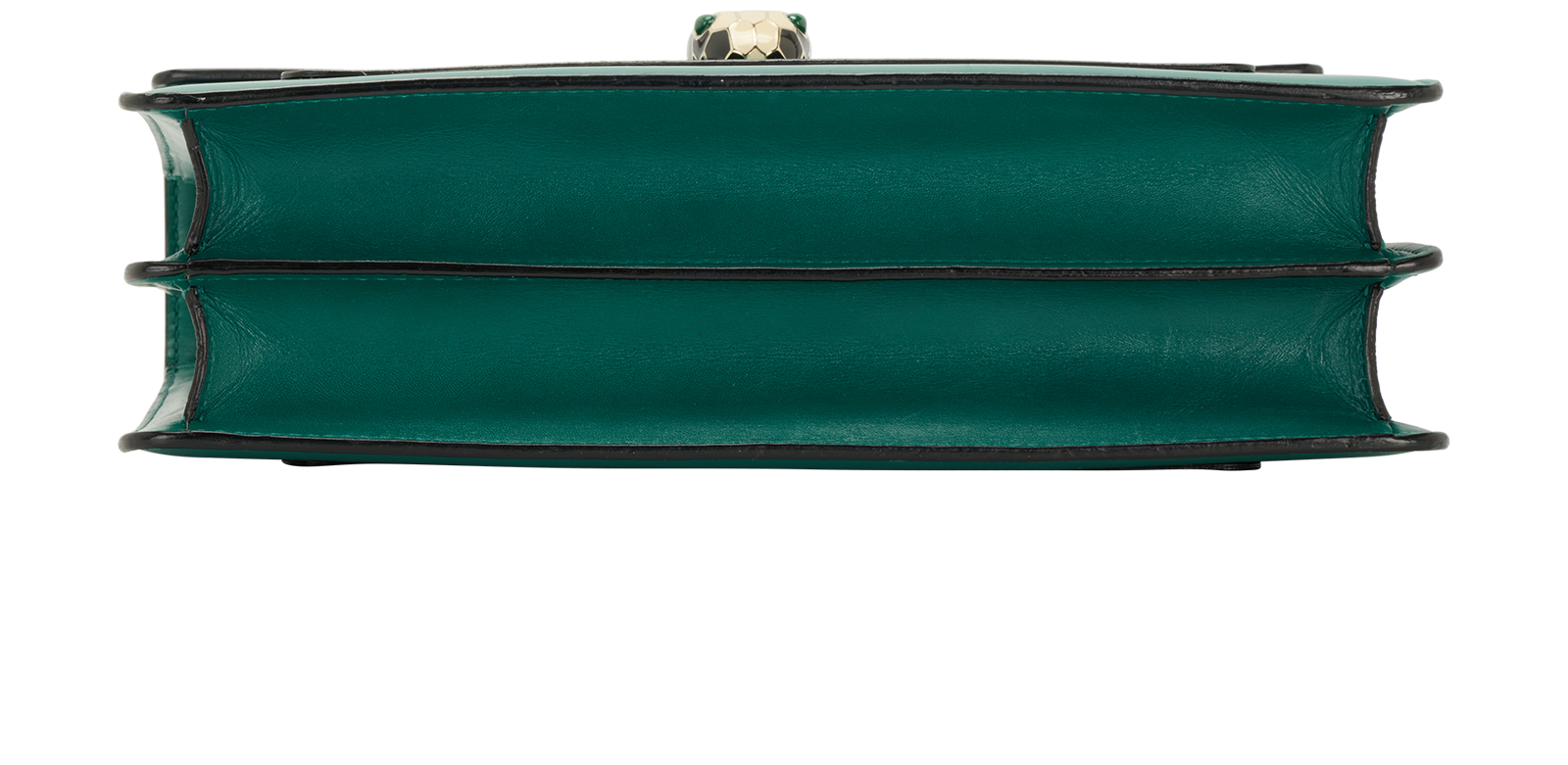 Serpenti Forever Shoulder Bag, &pound;795, Handbags, Green, Leather, Top view